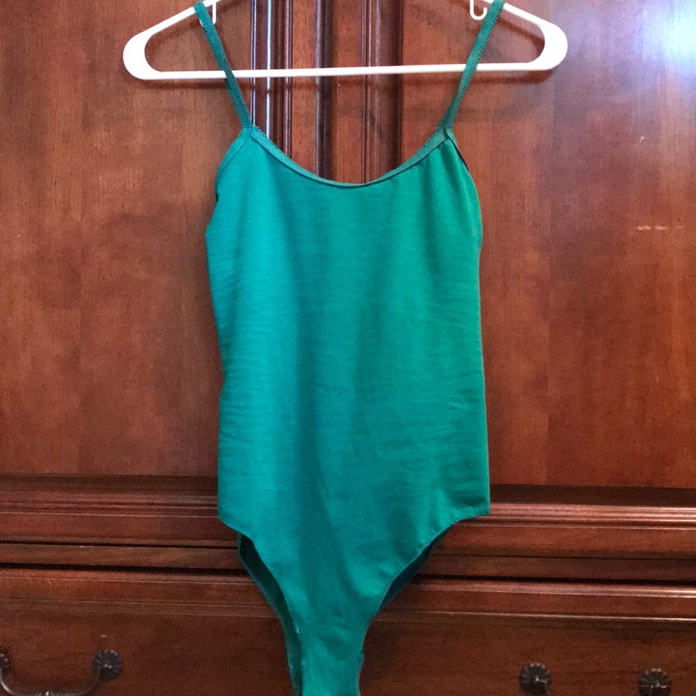 Green cotton body suit